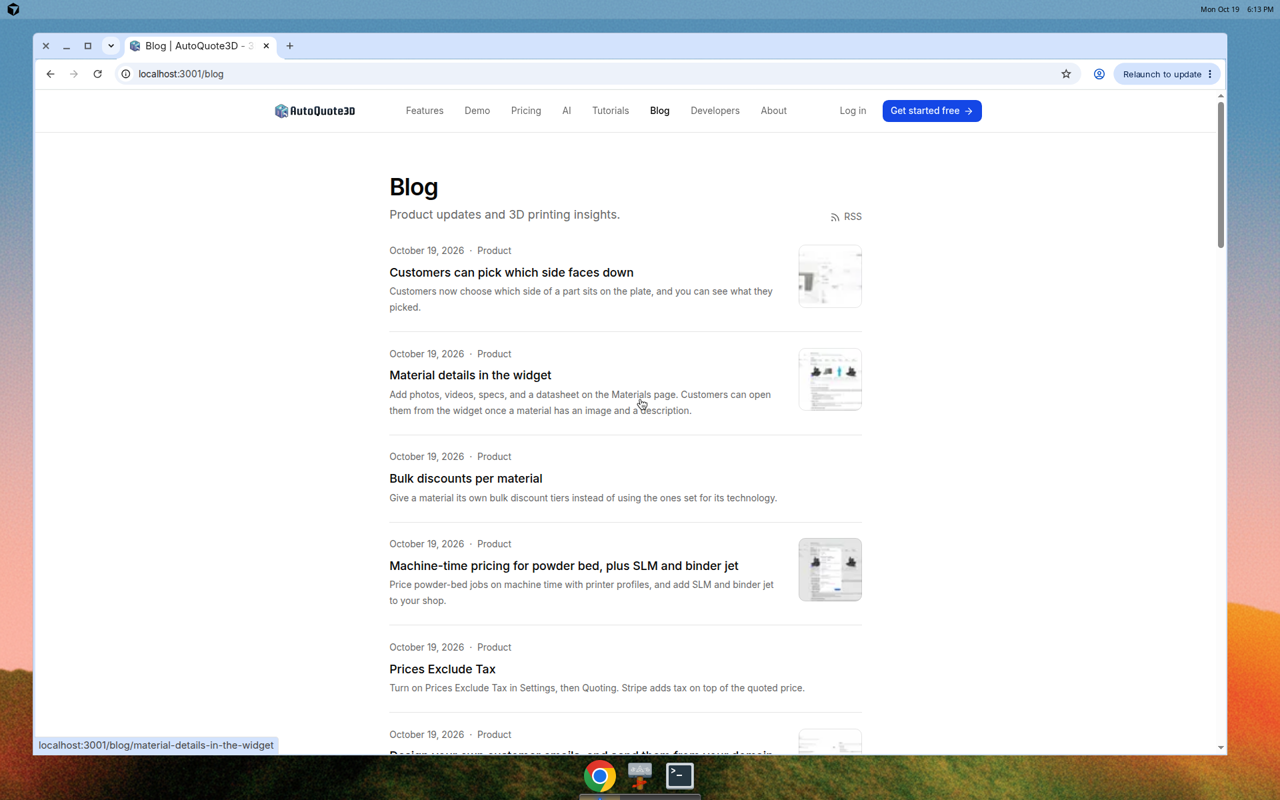Customer page Tax section with the Tax-exempt switch
