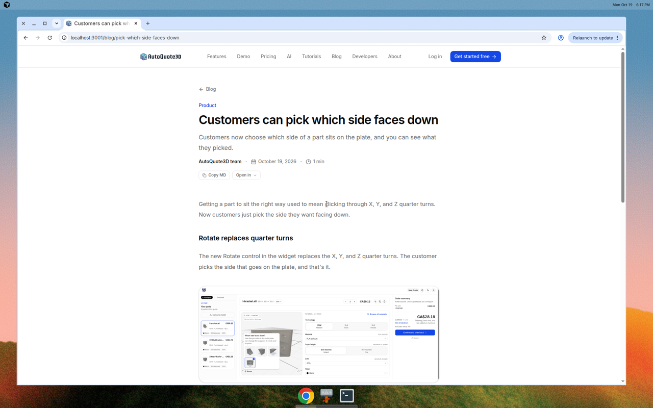 Quote page Tax dropdown in Customer Details, set to the customer default