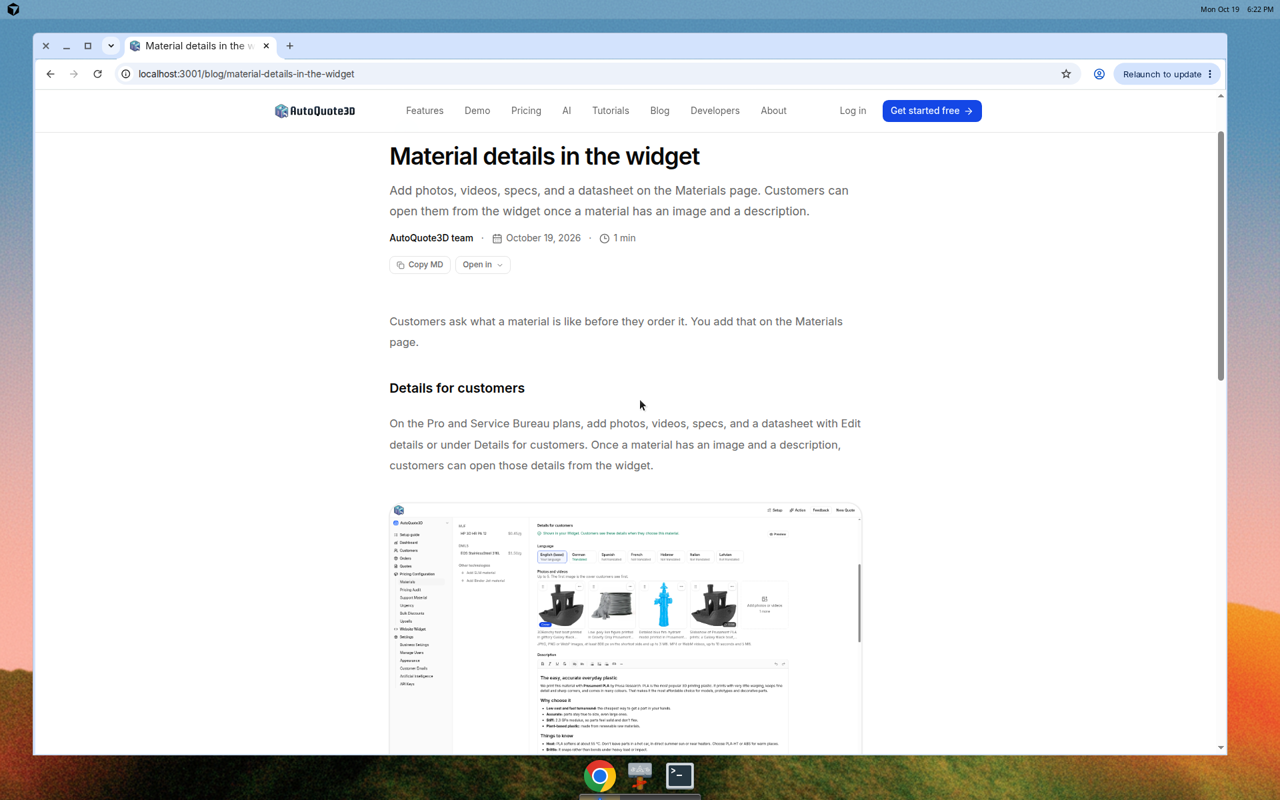 Print orientation dialog with the uploaded file next to Print it like this